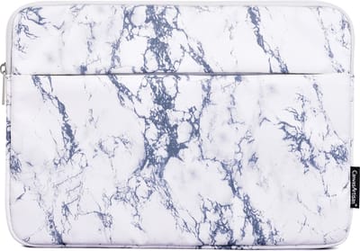 Laptophoes 13 Inch – Laptop Sleeve - Geschikt voor Macbook Air & Pro - Wit Marmer