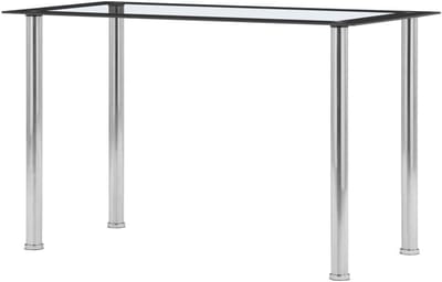 Moderne Eettafel - Glazen Tafel - Samen Eten - Gehard Glas - 120 x 60 cm - Zwart Transparant