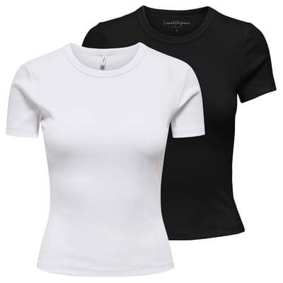 ONLY T-shirt ONLVAL O-NECK TOP Set van 2