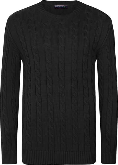 Felix Hardy Gebreide Trui - Sweater Heren Schwarz - 2Xl