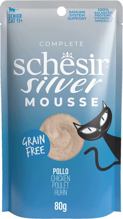 12x Schesir Silver Kat Mousse Kip 80 gr