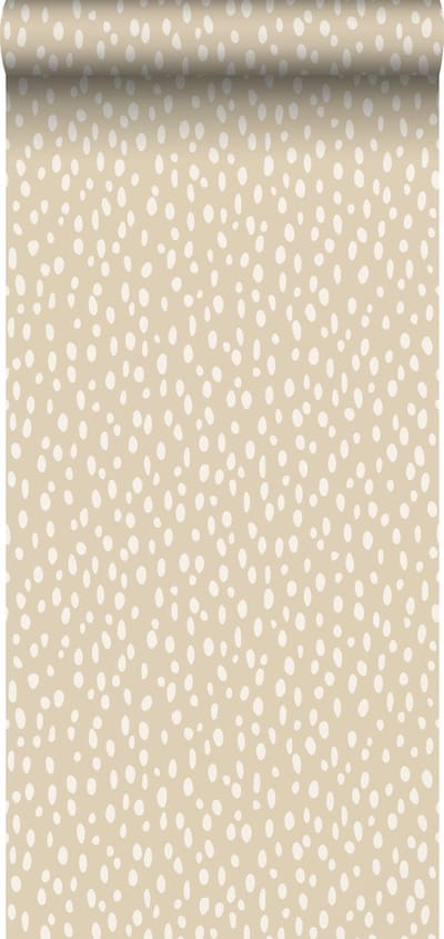 ESTAhome behang stippen beige - 53 cm x 10.05 m - 139554
