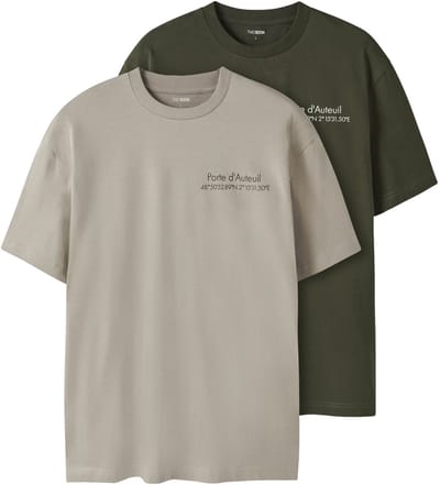 NAME IT - TAMJOX 2P SS RLX LOGO TEE NOOS - Heren - Overhemden