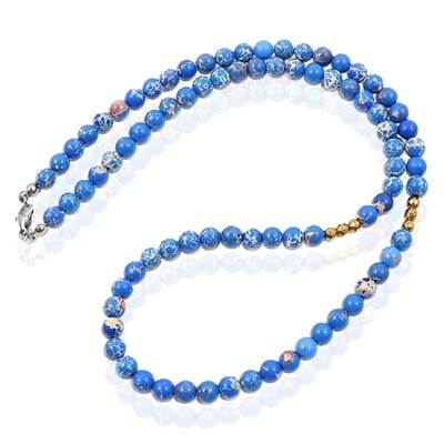 Memphis Accessoires Heren Ketting van Sodalite Kralen - Natuursteen - 6mm-60cm