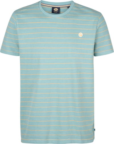 Petrol Industries - Heren Gestreept T-shirt Mahi - Blauw - Maat XL