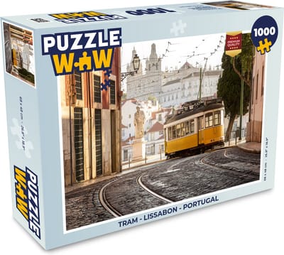 Puzzel Tram - Lissabon - Portugal - Legpuzzel - Puzzel 1000 stukjes volwassenen