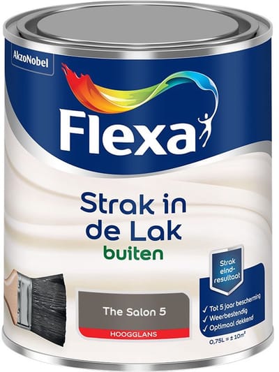 Flexa - Strak In De Lak Buitenlak Hoogglans - The Salon 5 - Mengverf - 750 Ml