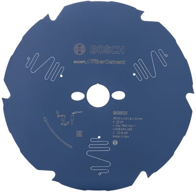 Bosch RUNDSAVKL 250X30X2.4MM 6T EXP FIBER CEME