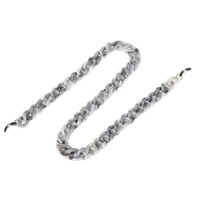 Dailygoods - Acryl Zonnebril Lanyard - Eenvoudige Stijlvolle Kettingen - Grijs - Gekleurde Glazen Ketting - Perfect voor Zonnebrillen - Handige Access