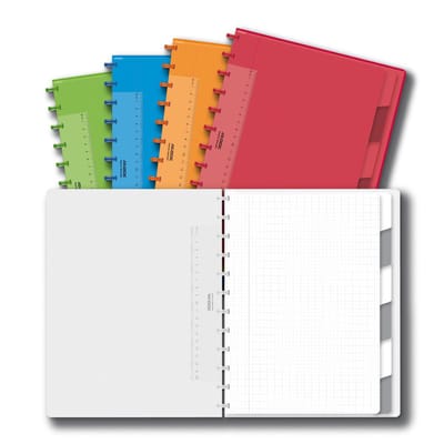 Schrift Adoc Colorlines A4 ruit 5x5mm 144blz 90gr PP assorti - 8 stuks