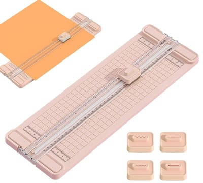 Papier Snijder Trimmer - Papier Snijapparaat - Kaarten Maken - Vier-in-één Snijgereedschap - 365 x 123 x 15 cm - Roze