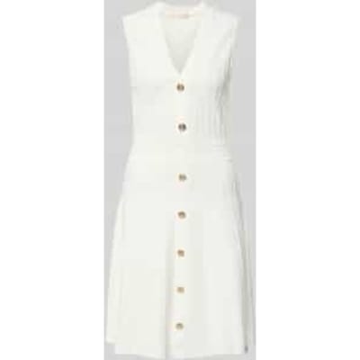 Knielange jurk van viscosemix model 'Amber'
