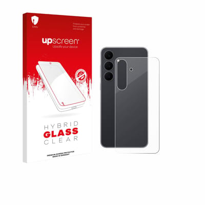upscreen - Screenprotector voor Samsung Galaxy S25 FE Enterprise Edition (Achterkant) - Folie Beschermfolie Beschermglas transparant