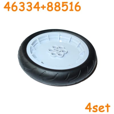 46334 88517 11957 88516 67140 46335 Band Kruisgat Kit Auto Vrachtwagen Wielen Naaf Technische Stenen MOC Motorfiets Bouwstenen