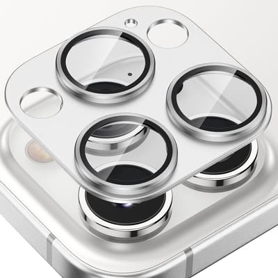 Oneay Cameralensbeschermer voor iPhone 16 Pro / 16 Pro Max — Lenscover van aluminiumlegering & gehard glas (compatibel met hoesjes)