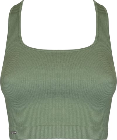MAGIC Bodyfashion Lounge Crop Tanktop Green Vrouwen - Maat S