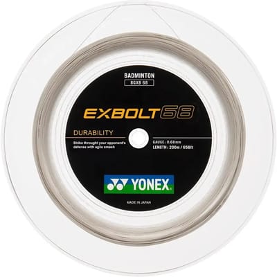 Yonex Exbolt-68 badmintonsnaar - coil 200 m - Wit