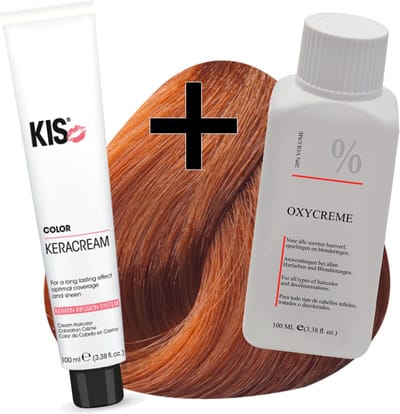 KIS haarverfset - 8KG Licht koper goudblond  - haarverf & waterstofperoxide