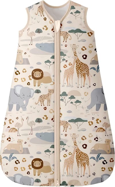 Baby Slaapzak - Trappelzak Baby - Warm Slapen - 2.5 Tog - 0-6 Maanden - Abrikoos Zebra