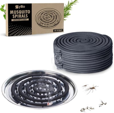 Syllio Anti Muggen Spiraal - 2 Houders Incl. 20 Spiralen - Citronella Spiralen - 7 Branduren per spiraal