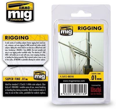 AMMO by Mig Jimenez Modelbouwdecoratie - MIG 8016 Rigging - Super Fine 0,01mm - 2 meters Kabel(s)