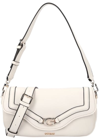 GUESS schoudertas Dea Flap Shoulder Bag Cream White crème