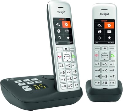 Draadloze Telefoon - Huistelefoon duo - Thuiscommunicatie - Basis conferentie - 16 x 23 x 9 cm - Zilver Zwart