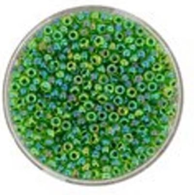 9660-974 Jap. Miyukirocailles - 2,2mm - rainbow light green - 12 gram