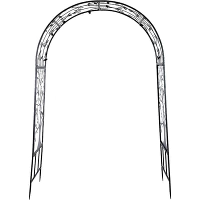 Arche de jardin extérieure Support d'escalade pour plantes Treillis pour décoration de fête, de cérémonie de mariage blanc