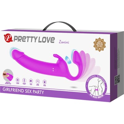 Pretty Love - Zanini - Vibrerende Strapless Strap-On - Paars
