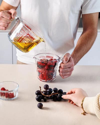 Pyrex - Classic Prepware - Maatbekerset met handgreep - Set van 2 - 0,5 L & 1 L - Borosilicaat glas - Maatbeker 2-delig