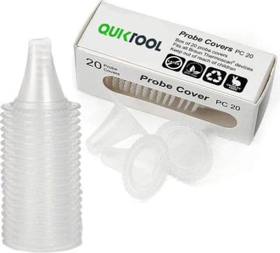 QUIKTOOL® Oorthermometer Beschermkapjes Voor Braun Thermoscan 3 / 5 / 6 / 7 en Andere Oor Thermometers - Navulset Koortsthermometer - Thermometer dopjes - Lens Filters Cover Set Voor Oor Thermometer LF20 LF40
