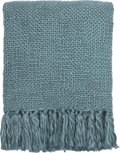 Lead blue solid throw