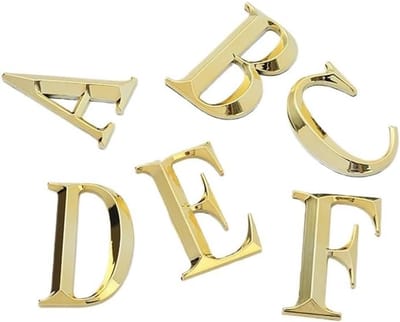 Huisnummer Sticker - Zelfklevend Cijfer - Adres Aanduiding - Gepolijst Uiterlijk - 7 cm Hoog - Goud