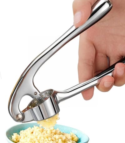 SnelShoppen - Garlic Press - Knoflookpers voor Verse Knoflook - Ergonomisch Handvat - Hoogwaardige Kwaliteit - Eenvoudig Knoflook Pletten met Schil -