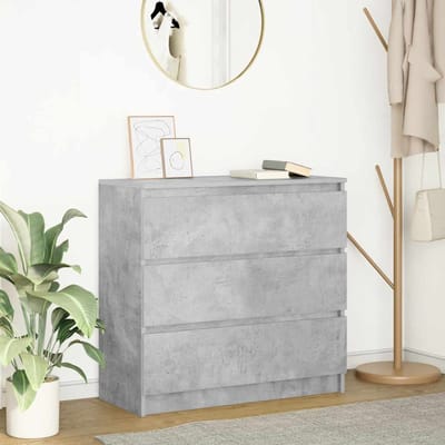 vidaXL - Dressoir - 80x35x76 - cm - spaanplaat - betongrijs
