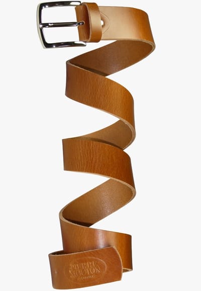 Pierre Mouton - Riem - Volwassenen - Heren - Camrey - Licht Cognac - Natuurleder -120cm - 40mm