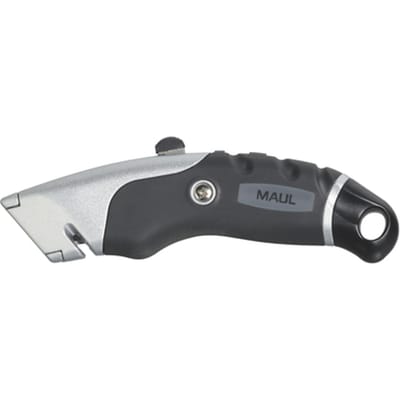 MAUL Veiligheidsmes MAULexpert 18 mm met rubber bekleed rutschfest aluminium metaal rubber staal 17 cm zwart