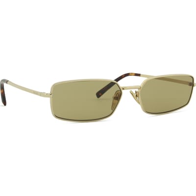Lunettes de soleil Prada PRA60S en métal doré, Verres géométriques UV400 pour hommes et femmes