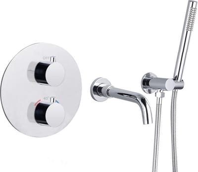 Mawialux thermostatische inbouw badkraan - Rond - Chroom - Kecer