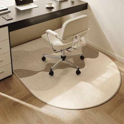 Tapis d'étude français crème vent antidérapant chaise d'ordinateur tapis de sol arche chambre sale et résistant à l'usure pièce chaise pivotante tapis 60*90CM