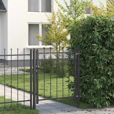 vidaXL - Hekpoort - HORST - 100 - x - 100 - cm - Metaal - Zwart - Vergrendelbaar