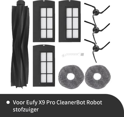 Onderdelen geschikt voor de Eufy X9 Pro robotstofzuiger van Replacements - 10-delig