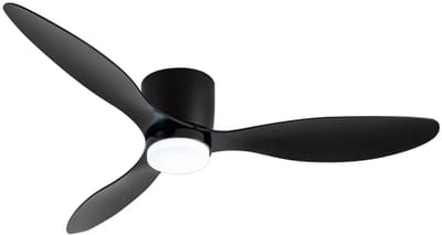Nivard Plafondventilator - Met Verlichting - Plafond Ventilator - Met Lamp - Plafonniere Met Ventilator - Met Licht - Zwart - 132cm