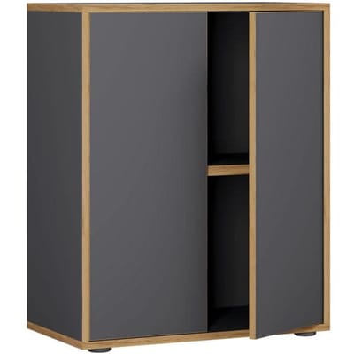 Houten kantoorkast Dossierkast Kantoormeubilair Kast Salia 2-voudig breedte 60 cm Draaideuren