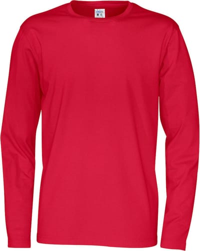 Cottover T-SHIRT LONG SLEEVE MAN - GOTS GECERTIFICEERD 141020 - Rood - M