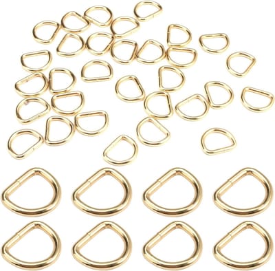 30 Stuks Metalen D Ringen 20mm voor Tassen, Rugzakken en Hondenhalsbanden - Handige Accessoires voor Creatieve Projecten en DIY Crafting
