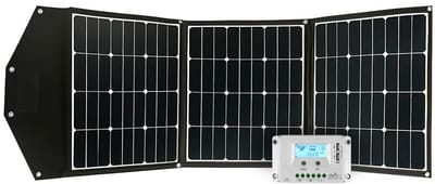Opvouwbaar Zonnepaneel - Draagbaar Paneel - Energie Opwekken - Geïntegreerde Standaard - 135 Watt - Zwart