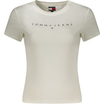 Tommy Hilfiger Tjw Slim Linear Tee Ecru Taglia: S | Maglie Sportivi Outlet | Donna | Marrone