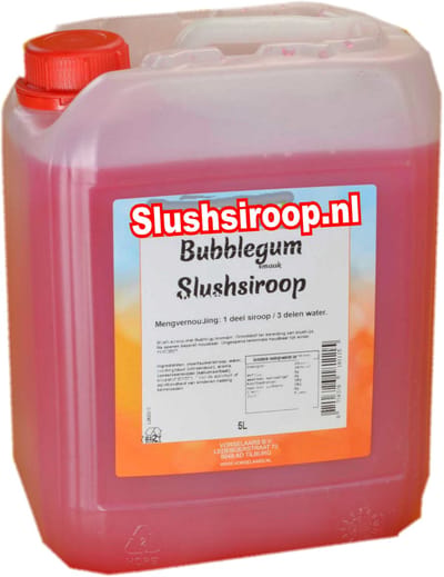 Slushsiroop BUBBLEGUM - tank met 5 liter - Vorselaars - MilaNNE